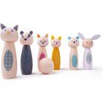 Bigjigs Toys Kuželky lesní zvířátka – Zboží Dáma