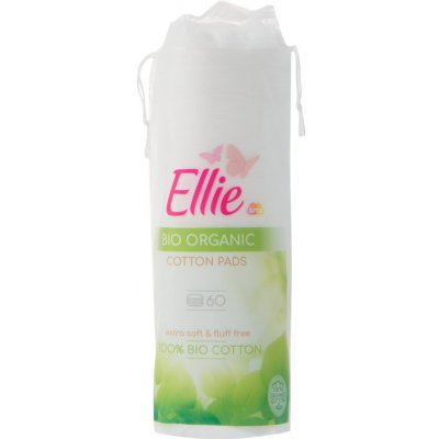 Ellie kosmetické vatové polštářky ze 100% organické bio bavlny 60 ks