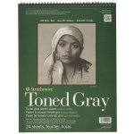 Strathmore 400 Toned Grey skicák kroužková vazba 28 x 35,6 cm 118 g/m2 24 listů – Sleviste.cz