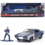 Jada Chevrolet Camaro Coupe 1973 With Winter Soldier Figure Modrá Stříbrná 1:32 – Sleviste.cz