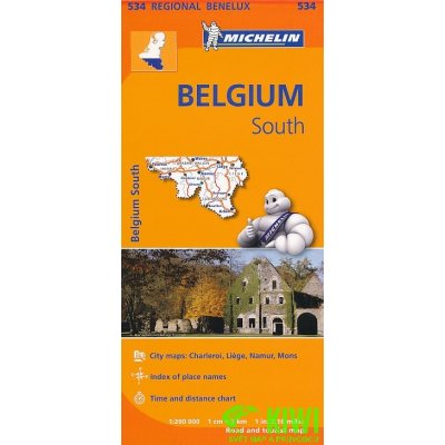 Michelin vydavatelství mapa Belgique sud et Ardennes (Belgie) 1:200 t.+ Mons, Namur