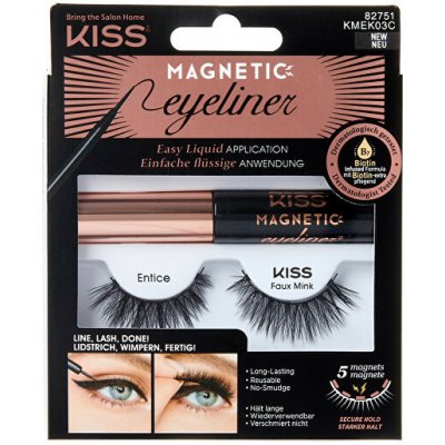 KISS Magnetické umělé řasy s očními linkami Eyelash Kit 03 – Zboží Dáma