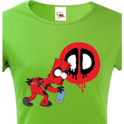 Bezvatriko.cz Canvas 0999 Bart Simpson Deadpool Zelená