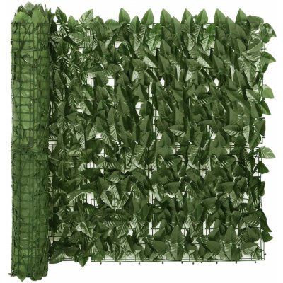 vidaXL Balkónová zástěna s tmavě zelenými listy 300 x 75 cm – Zboží Mobilmania