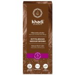 Khadi rostlinná barva na vlasy Henna STŘEDNÍ HNĚDÁ 100 g – Zbozi.Blesk.cz