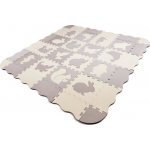 KIK Kontrastní pěnové puzzle 30 x 30 cm 36 ks šedá krémová – Zboží Dáma