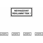 Walteco Nevhazovat reklamní tisk, 70x30mm, samolepka Množství: 5 ks , 20785BP1 – Zboží Dáma