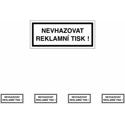 Walteco Nevhazovat reklamní tisk, 70x30mm, samolepka Množství: 5 ks , 20785BP1 – Zboží Dáma