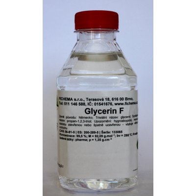 FICHEMA Glycerín VG USP 99,5% 500 ml 625 g (glycerol), Pharma – Zboží Mobilmania
