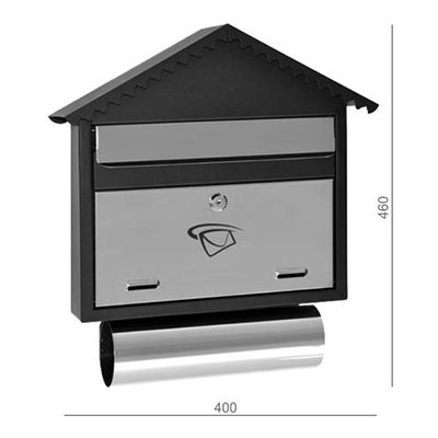 Poštovní schránka nerez - černá 400x460x75 – Hledejceny.cz