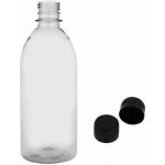 Tera Plastová lahvička čirá s černým uzávěrem 500 ml – Sleviste.cz