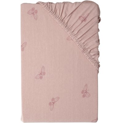 Livarno Žerzejové napínací prostěradlo motýl růžové 90-100x200 – Sleviste.cz