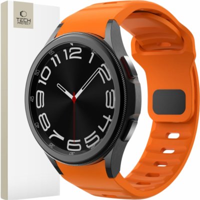 Tech-Protect Silicone Line na Samsung Galaxy Watch 4 / 5 / 5 Pro / 6 / 7 / FE, oranžový TEC313594 – Zboží Živě