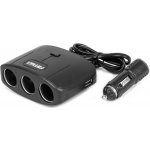 Prodlužovací zásuvkai 2x USB-A ON/OFF 12V 24V 100W 70cm AMIO-04362