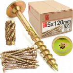 Tesařské vruty 5x120 TORX s talířovou hlavou, 100 ks – Hledejceny.cz