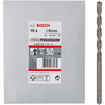 Bosch vrták CYL-3 Silver Percussion (10 ks) 5x50x85mm – Zboží Mobilmania