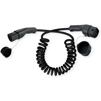 Roline Nabíjecí kabel pro elektromobily Typ 2 3x 32A 22kW kroucený 3m 19.08.0053 – Sleviste.cz