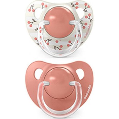 Suavinex dudlík anatomický silikon 2 ks Birdies růžová – Zboží Dáma