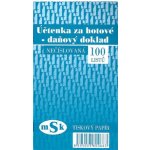 MSK 66 Účtenka za hotové nečíslovaná – Zboží Živě