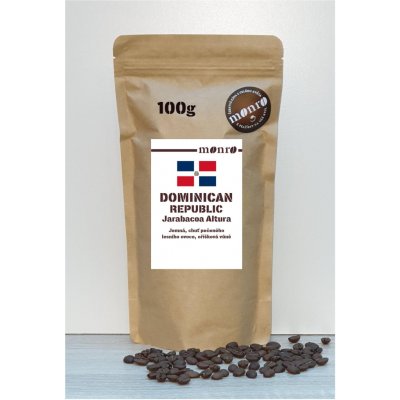 Monro DOMINICAN REPUBLIC JARABACOA ALTURA KÁVA 100% ARABIKA zrnková 0,1 kg – Hledejceny.cz