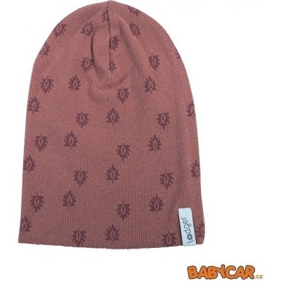Lodger bavlněná čepice Beanie Print RIB Rosewood – Zboží Mobilmania