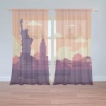 Záclony New York Socha svobody Art: 2 ks - 150x250 cm - Sablio – Hledejceny.cz