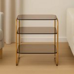 Hübsch Arki 41 x 41 cm Hnědý skleněný – Zboží Dáma