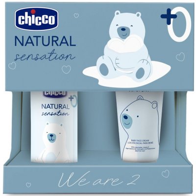 Chicco Natural Sensation 0+ masážní olej pro děti od narození 100 ml + 0+ pleťový krém pro děti od narození 50 ml – Zboží Mobilmania