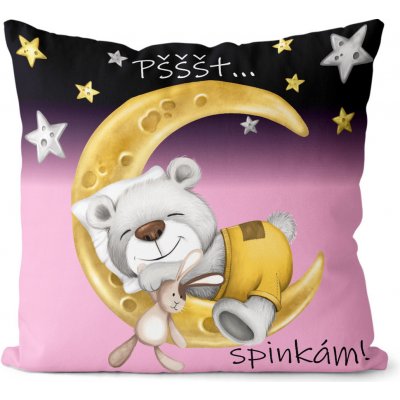 Impar Polštář Pšššt spinkám růžová 40x40 – Zboží Mobilmania