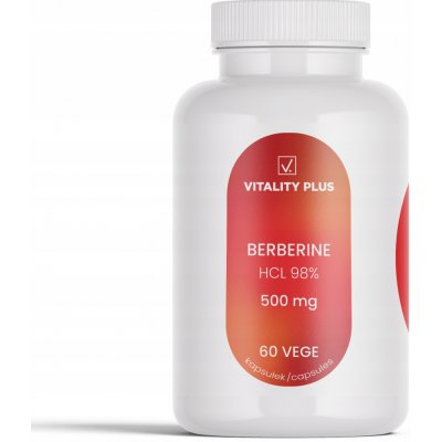 Vitality Plus Berberin 500 mg 60 kapslí bez cukru – Hledejceny.cz