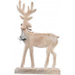 4Home Dekorace z mangového dřeva Nordic Reindeer 33 cm – Zboží Dáma