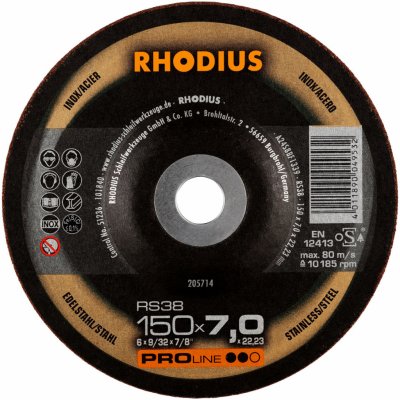 Rhodius Brusný kotouč 150 x 7,0 x 22,23 mm RS38 205714