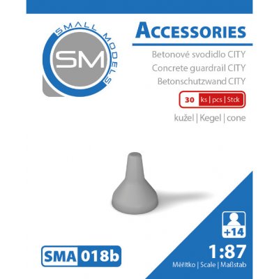 Small Models betonové svodidlo CITY kužel 30 ks 018b – Zboží Dáma