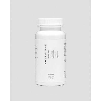 Nutridome Biotin kapsle 2500 mcg vitamínu H na vlasy, pleť a nehty 60 ks – Hledejceny.cz