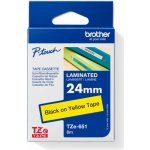 Brother - TZe-S651 žlutá / černá 24 mm – Sleviste.cz