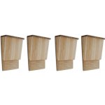 Vidaxl budka pro netopýry 4 ks 22 x 12 x 34 cm dřevěná – Hledejceny.cz