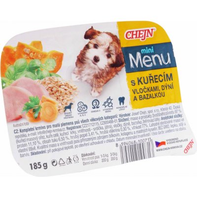 Chejn Mini Menu Adult Dog kuřecí 185 g – Zboží Mobilmania