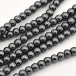 Hematit 4mm šňůra (98 - 102 korálků) – Zboží Dáma