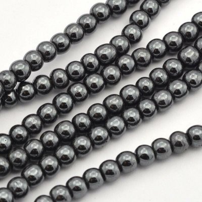 Hematit 4mm šňůra (98 - 102 korálků) – Zboží Dáma