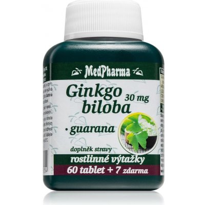 MedPharma Ginkgo biloba 30 mg Guarana 67 tablet – Zboží Mobilmania