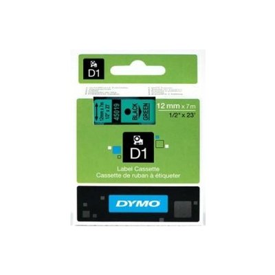Originální páska Dymo 45019, S0720590, černý tisk/zelený podklad, 7m, 12mm, D1 – Zboží Živě