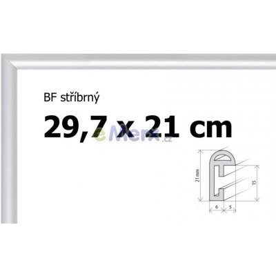 BFHM Plastový rám 29,7x21cm A4 stříbrný – Zboží Mobilmania