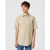 Pánská Košile Wrangler pánská košile SS 1 PKT shirt Plaza Taupe