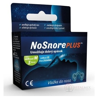NoSnorePLUS vložka do nosu, 3x velikost M velikost XL, – Sleviste.cz