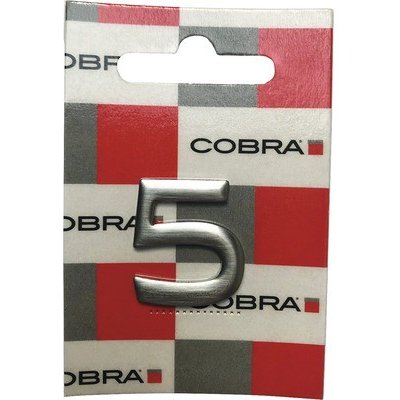 Domovní číslo "5" nerezová ocel, nalepovací, 2,5 cm – Zboží Mobilmania