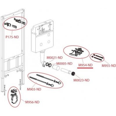 ALCADRAIN Mechanismus kompletní AM M954-ND – Zbozi.Blesk.cz