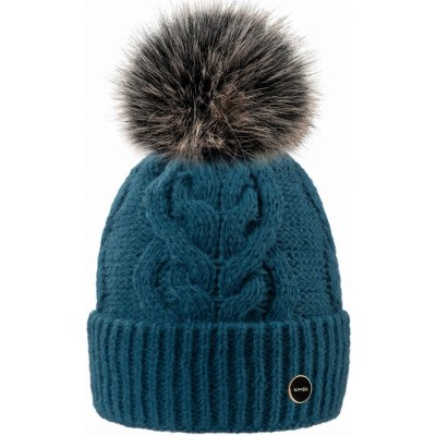 Fashionweek dámská čepice s bambulí Wool Alice mořská modrá – Hledejceny.cz