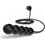 Connect IT prodlužovací kabel 230 V, 5 zásuvek, 3 m, bez vypínače černý CES-1324-BK – Zboží Živě