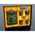 Dárková sada likérka 8 OZ + 4 ks panáků . v barvě maskáčů 30 240 ml – Zboží Dáma