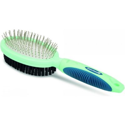 Beeztees Oboustranný kartáč se štětinami a nerezovými hroty 25 cm – Zboží Dáma